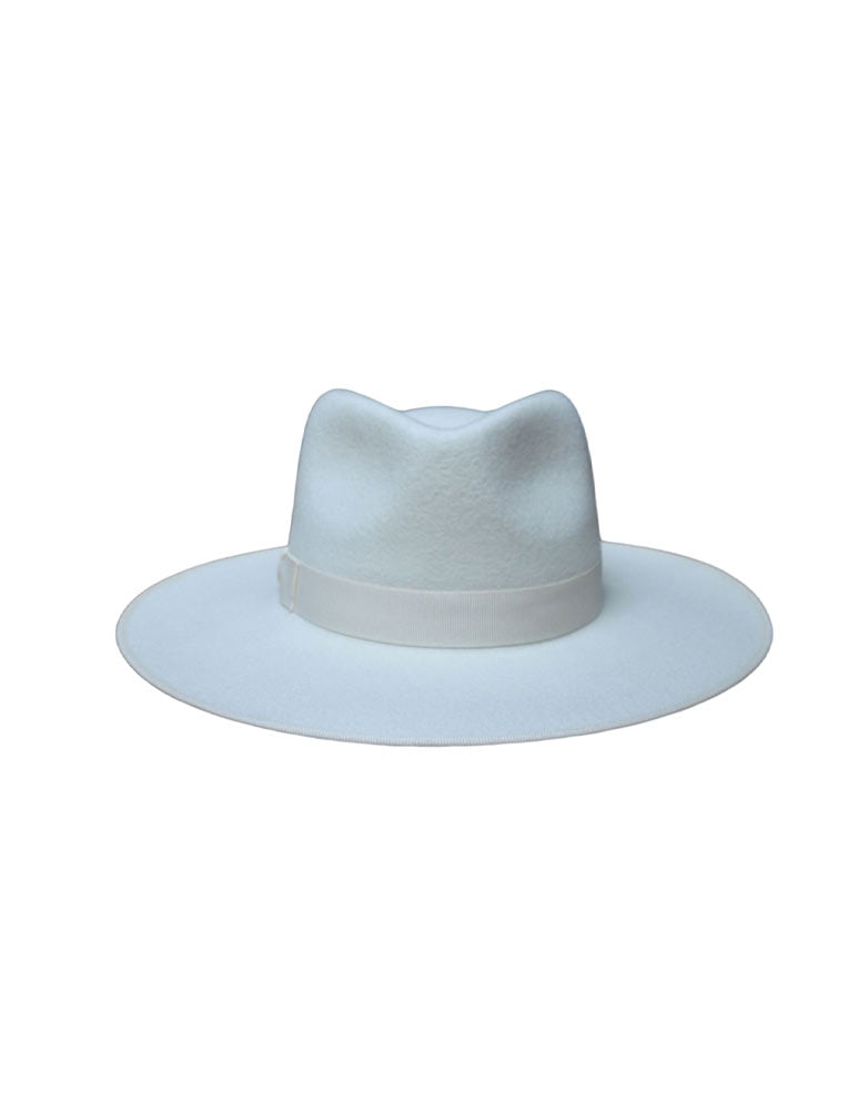 chapeau blanc en feutre de laine fabriqué en france 